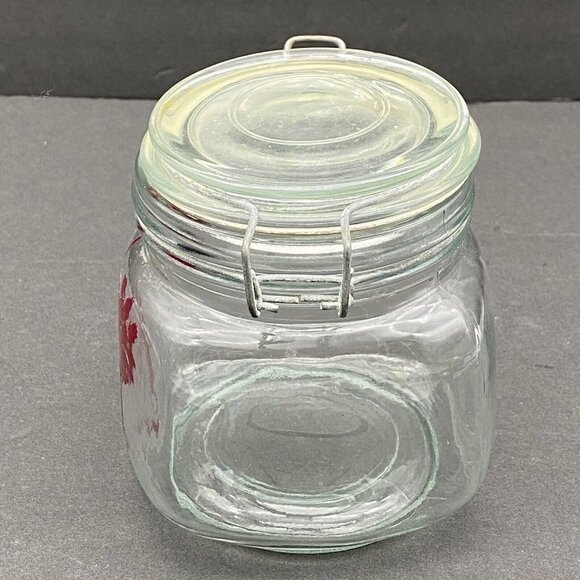 SC State Emblem Glass Jar Snap Lid Palmetto Tree Crescent Moon Storage Tea‎ - Picture 6 of 9